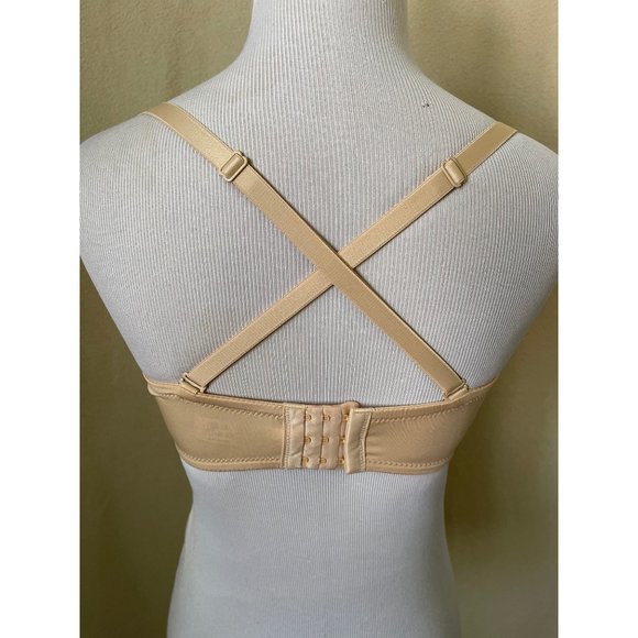 Cream Medium Coverage 5-Way Strap Push-Up Padded Bra - 36D - Picture 5 of 10